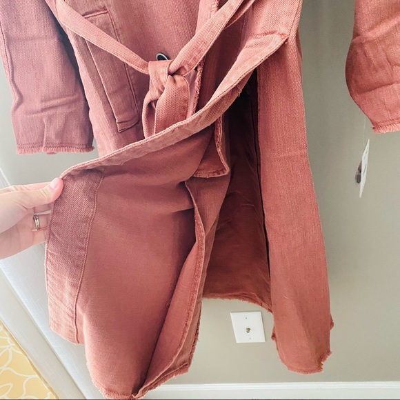 Free People Kelly Trench Coat Rose Sz XS/S - Picture 6 of 14